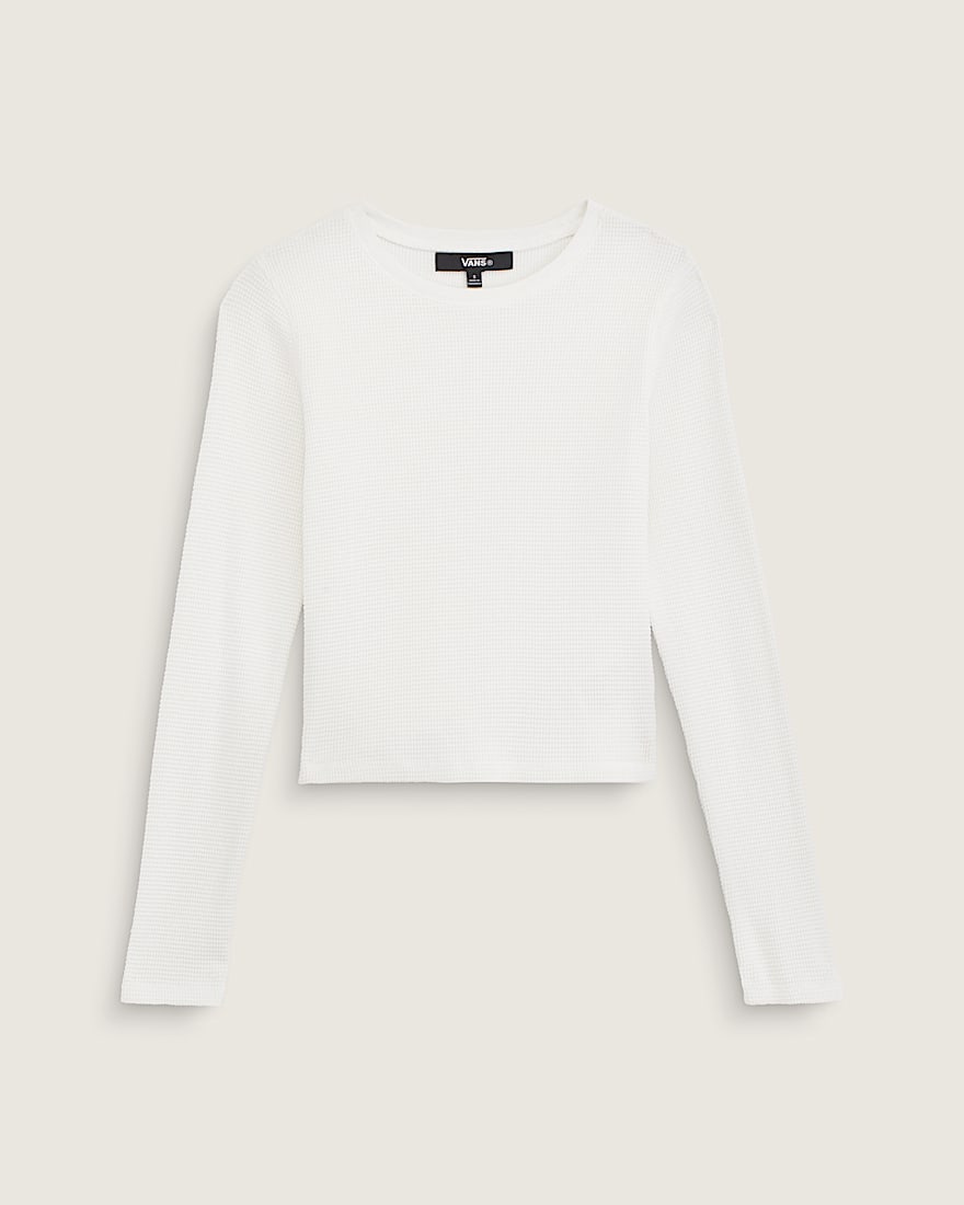Teri Waffle Long Sleeve Shirt VANS Marshmallow White HERO