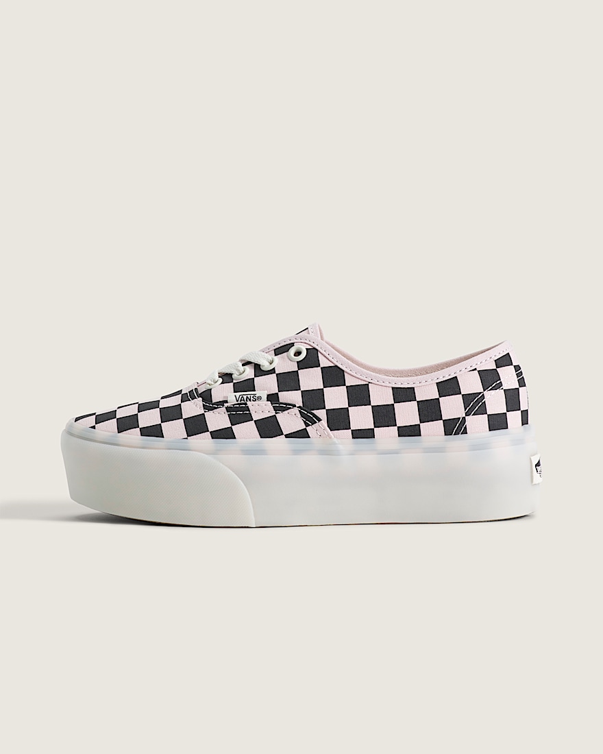 Authentic Platform Checkerboard Shoe VANS Pale Petal PinkBlack HERO