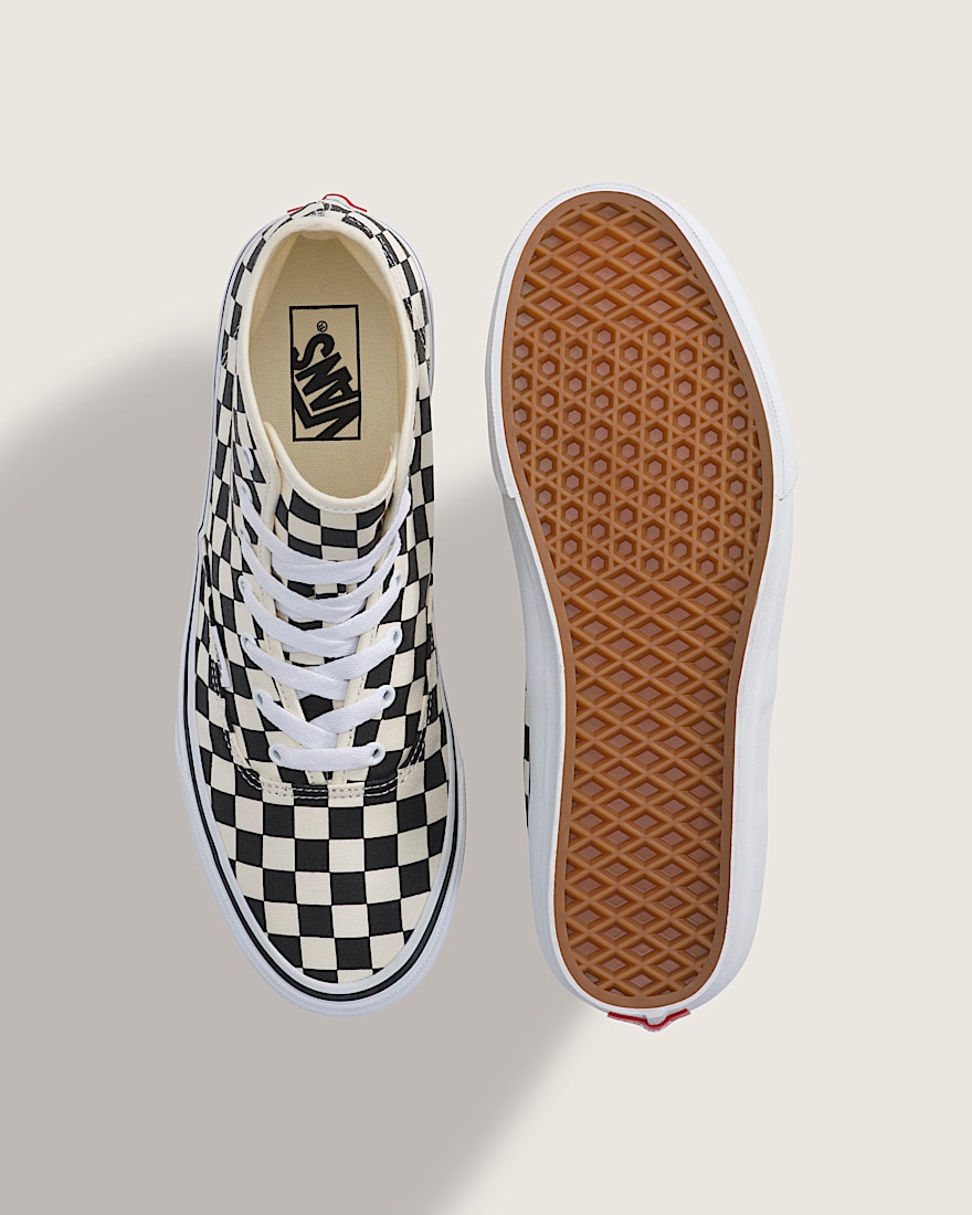 Authentic Hi 20 Checkerboard Shoe VANS Checkerboard Black True White ALT2