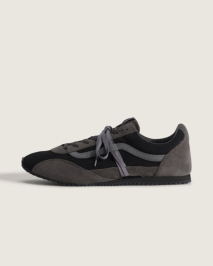 Premium Super Lowpro Trainer VANS Elevated Suede Black Dark Gray HERO