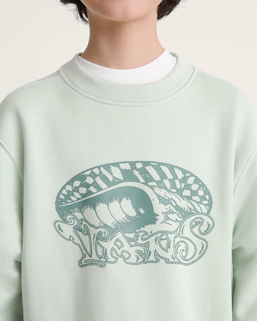 Kids Overhead Crew Sweatshirt VANS Dusty Mint Green ALT4