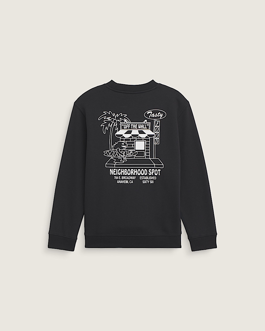Kids Food Spot Crew Pullover VANS Black HERO