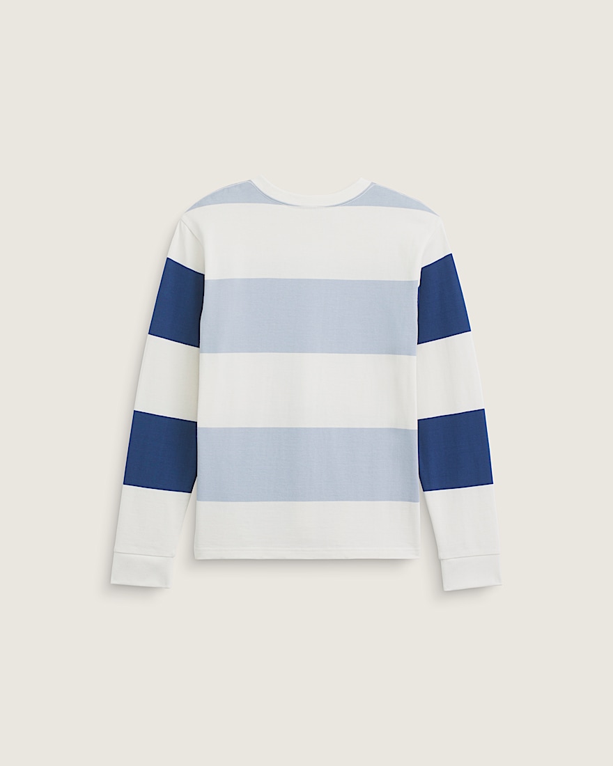 Kids Rugby Stripe Long Sleeve Knit VANS Soft Slate Blue ALT1