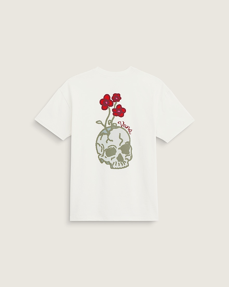 Hand Drawn Floral TShirt VANS Marshmallow White HERO