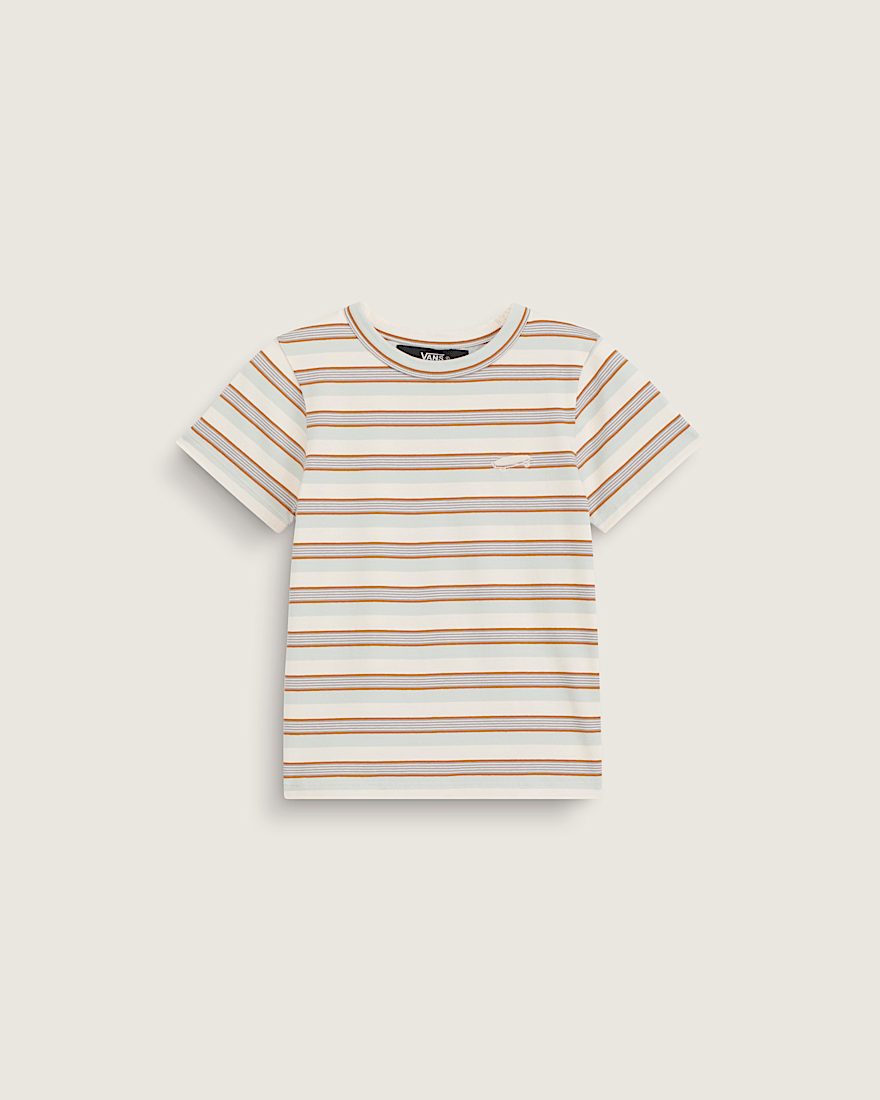 Kids Lucie Striped Knit Top VANS Almond Crisp HERO