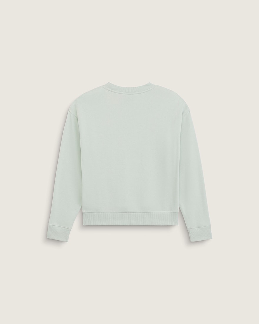 Kids Script Logo Oversized Crew Sweatshirt VANS Dusty Mint Green ALT1