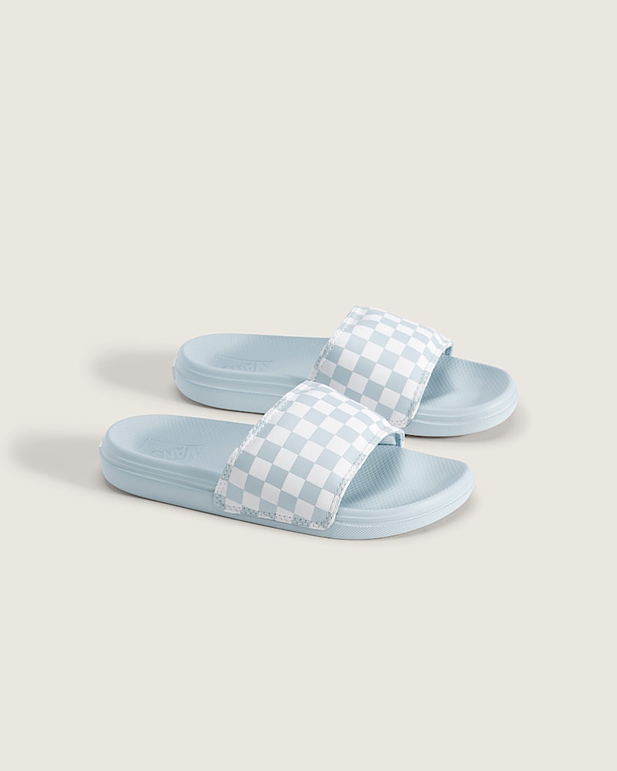 Little Kids La Costa Slide VANS Checkerboard Dawn Mist Blue ALT1