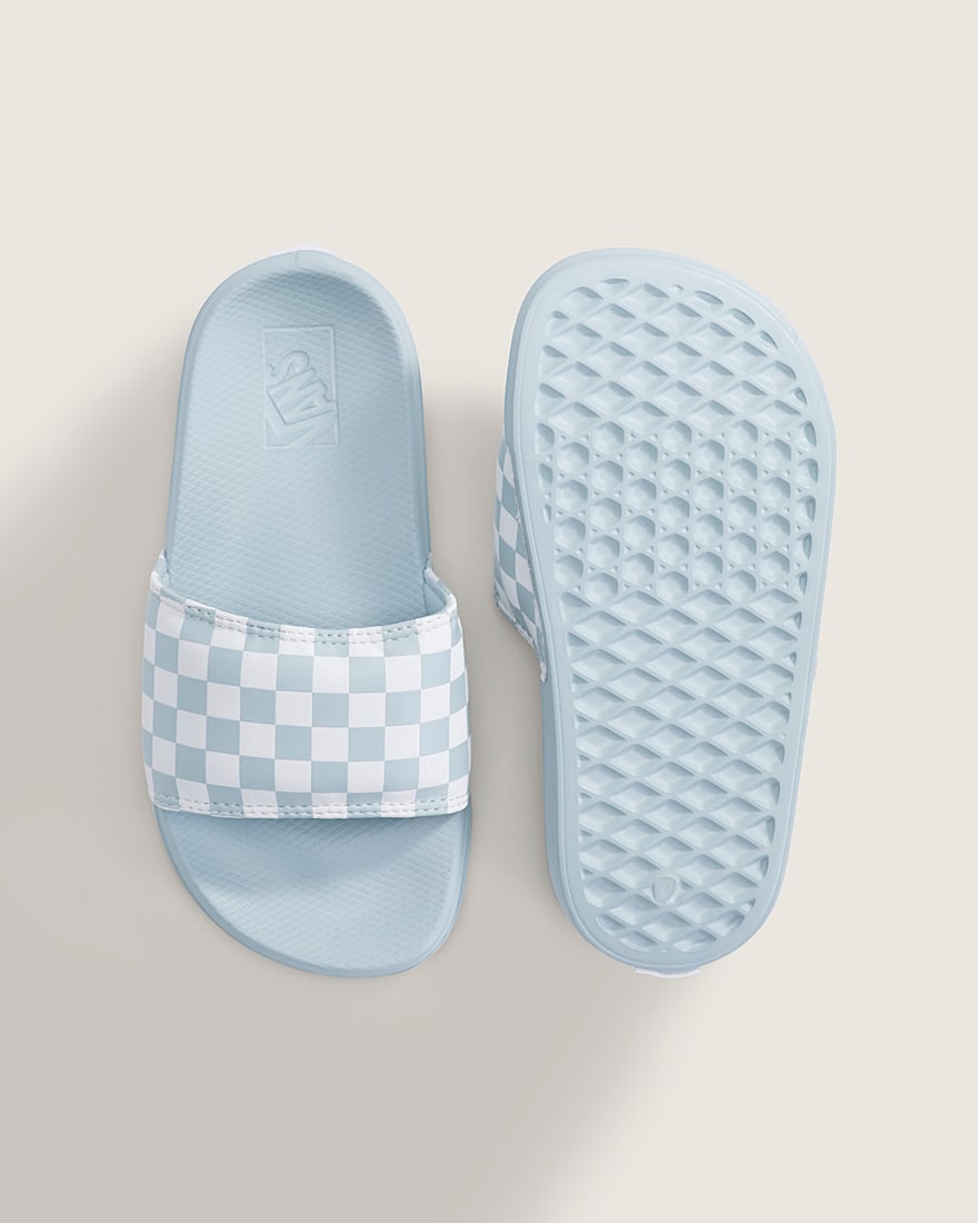 Little Kids La Costa Slide VANS Checkerboard Dawn Mist Blue ALT2