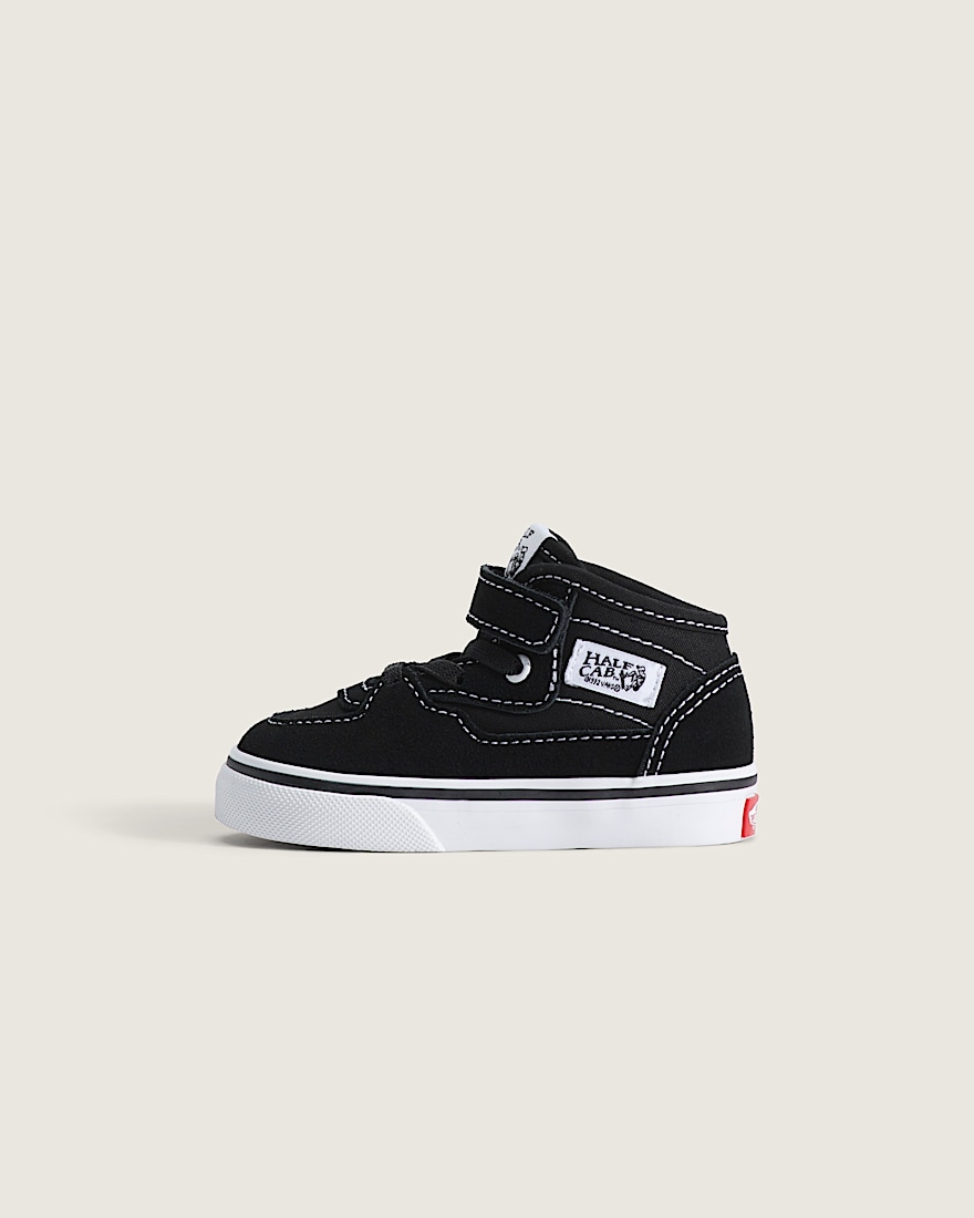 Toddler Half Cab Decon Shoe VANS Suede Black White HERO