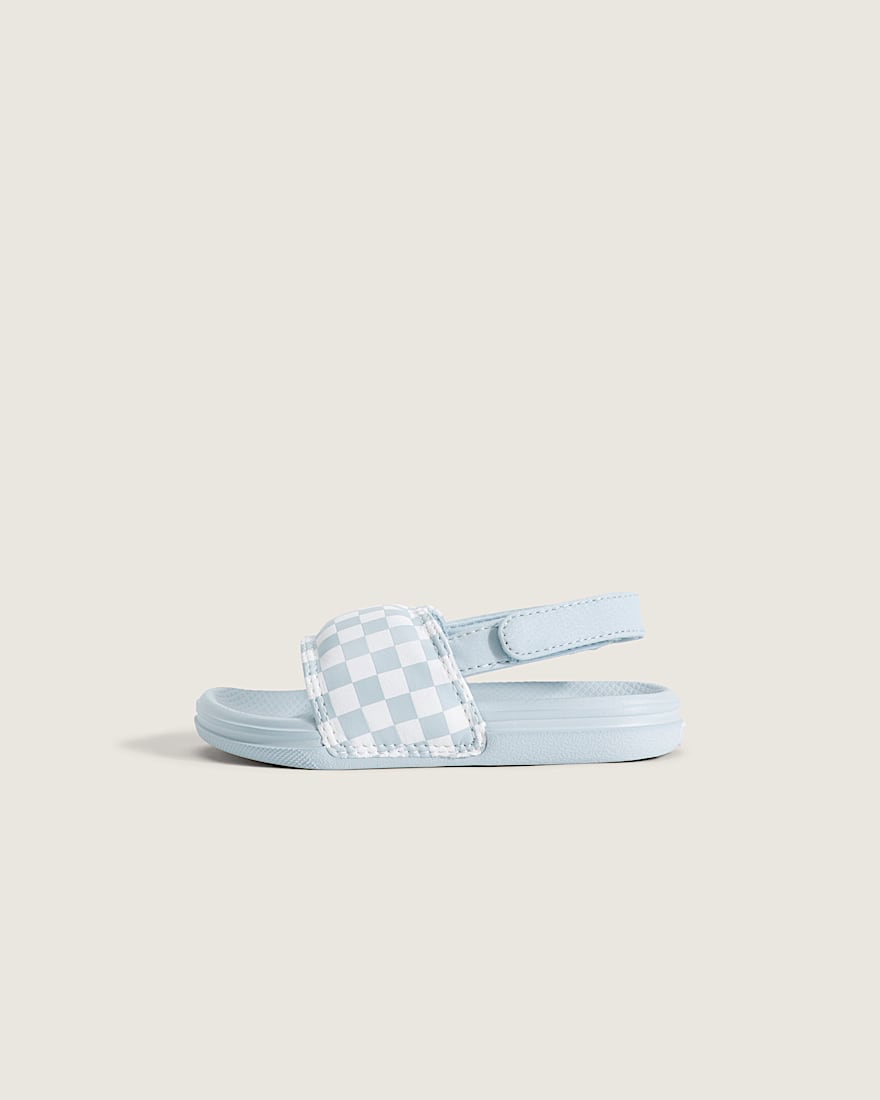 Toddler La Costa V Slide VANS Checkerboard Dawn Mist Blue HERO