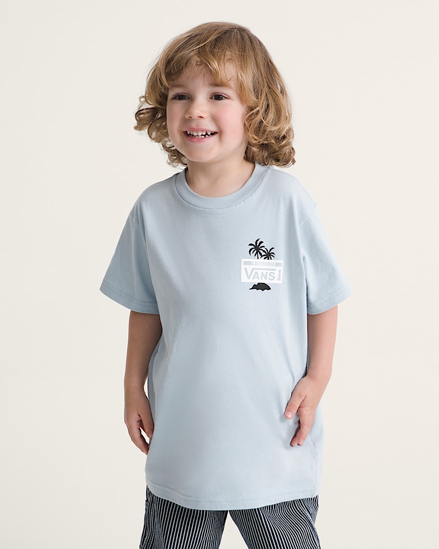 Little Kids Knu Palms TShirt VANS Soft Slate Blue ALT2