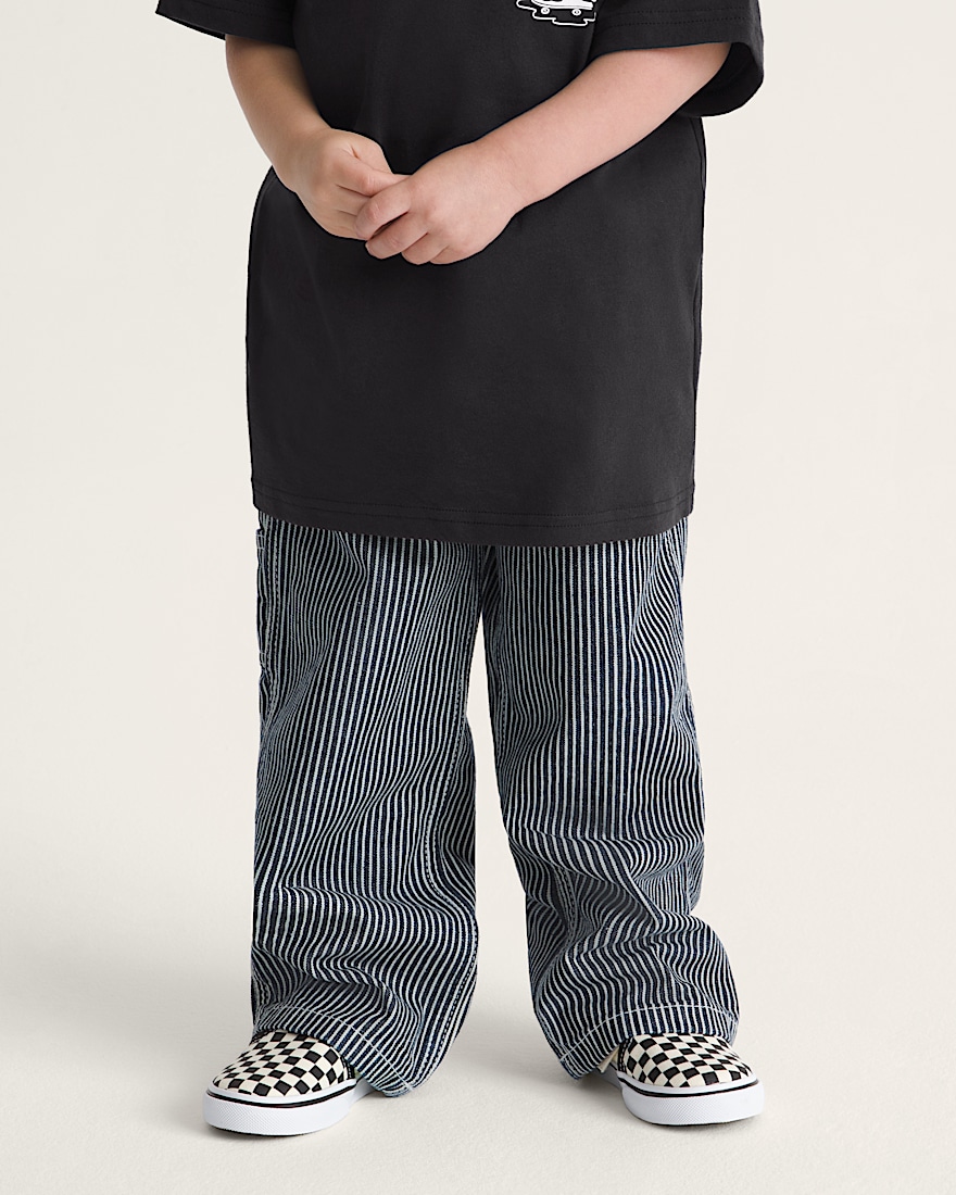 Little Kids Drill Chore Loose Stripe Pants VANS Indigo ALT2