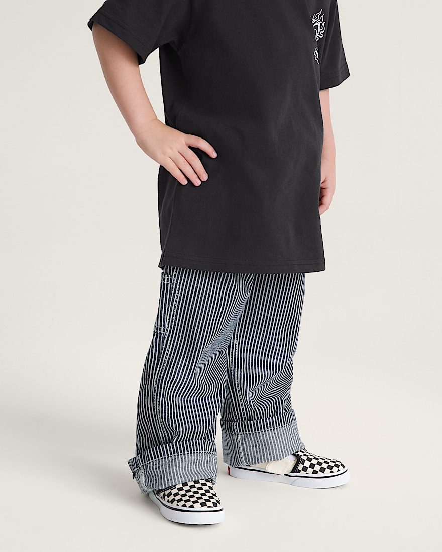 Little Kids Drill Chore Loose Stripe Pants VANS Indigo ALT5