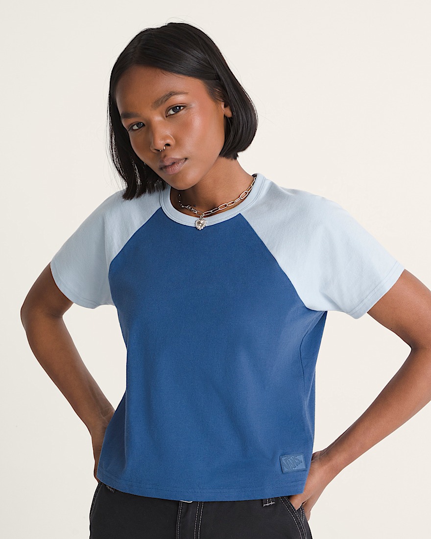 Gracie Raglan TShirt VANS True Navy Blue ALT2