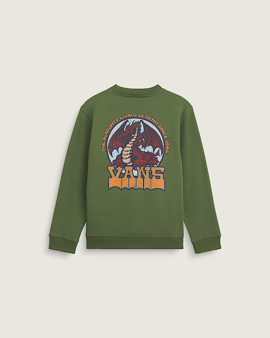 Kids Living Legend Crew Sweatshirt VANS Green Balsam HERO