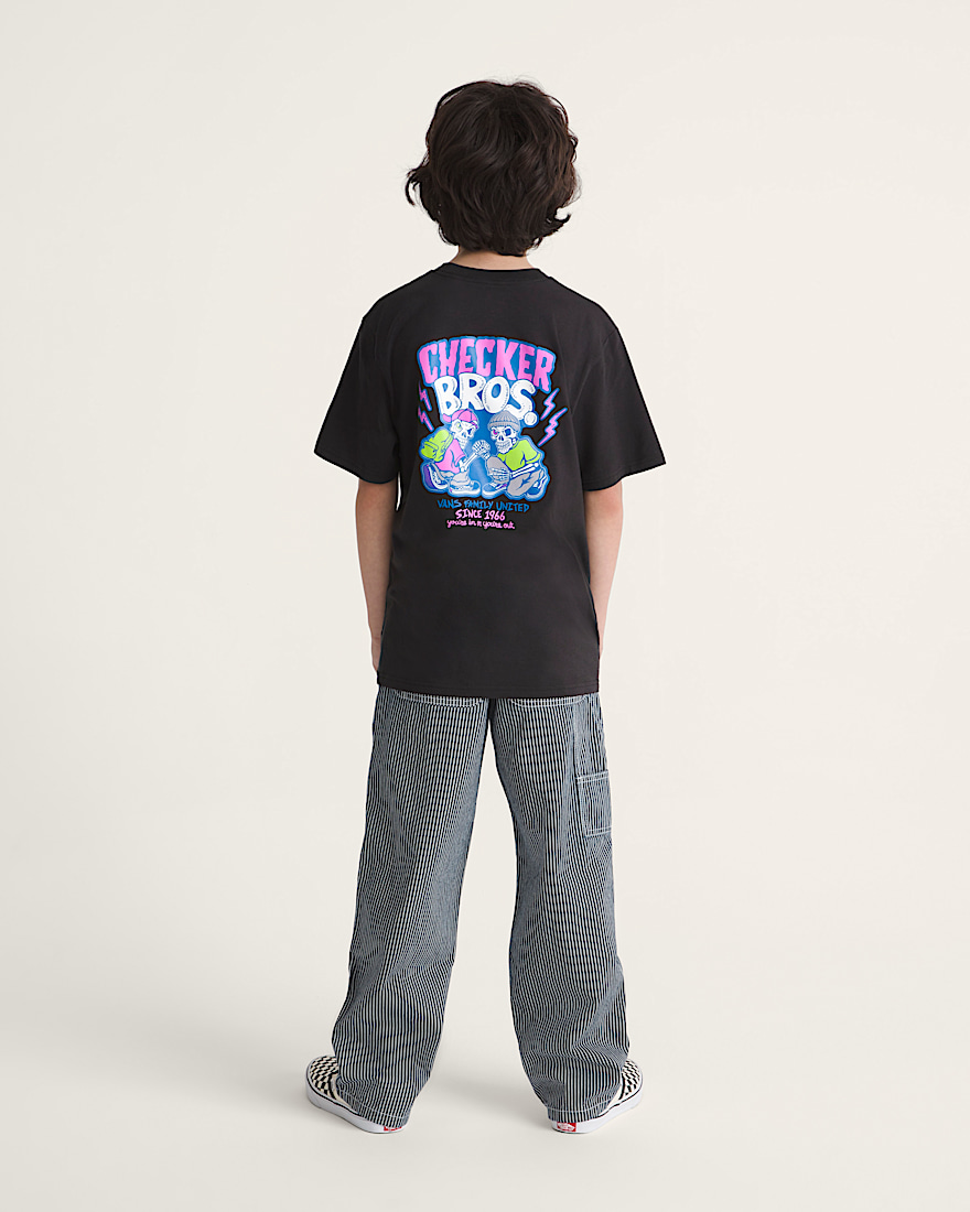 Kids Drill Chore Carpenter Loose Stripe Pants VANS Indigo ALT4