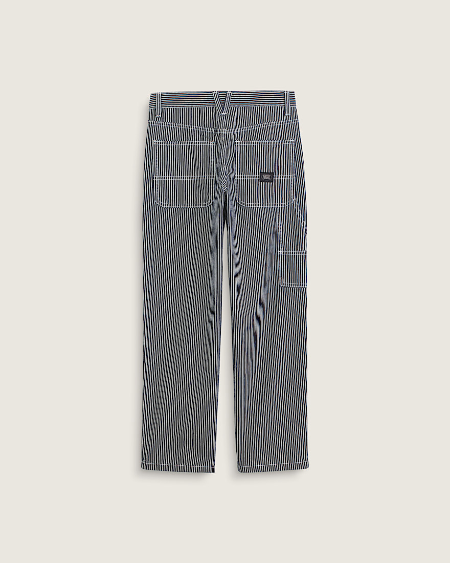 Kids Drill Chore Carpenter Loose Stripe Pants VANS Indigo ALT1