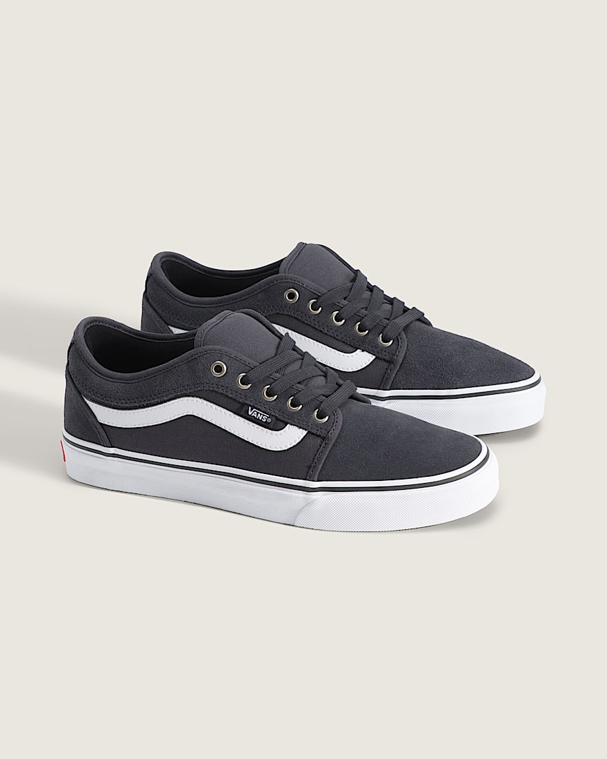 Skate Chukka Low Sidestripe Shoe VANS Charcoal Grey White ALT1