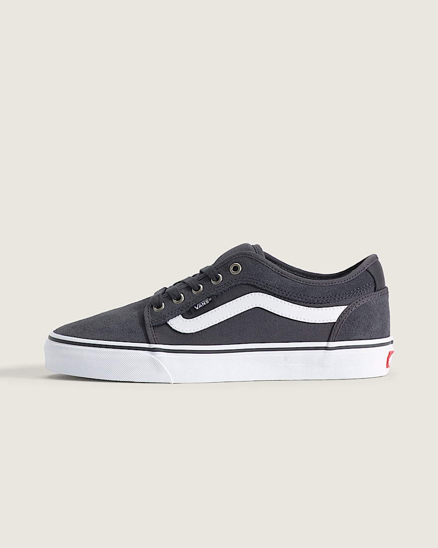 Skate Chukka Low Sidestripe Shoe VANS Charcoal Grey White HERO