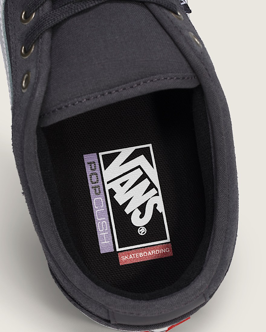 Skate Chukka Low Sidestripe Shoe VANS Charcoal Grey White ALT4