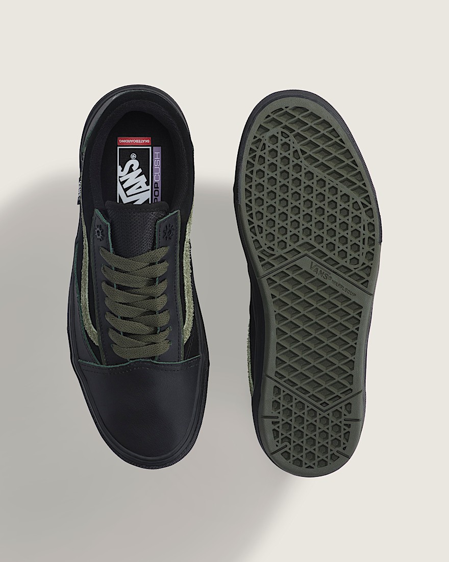 Skate Old Skool Wafflecup Shoe VANS Green  Black ALT2