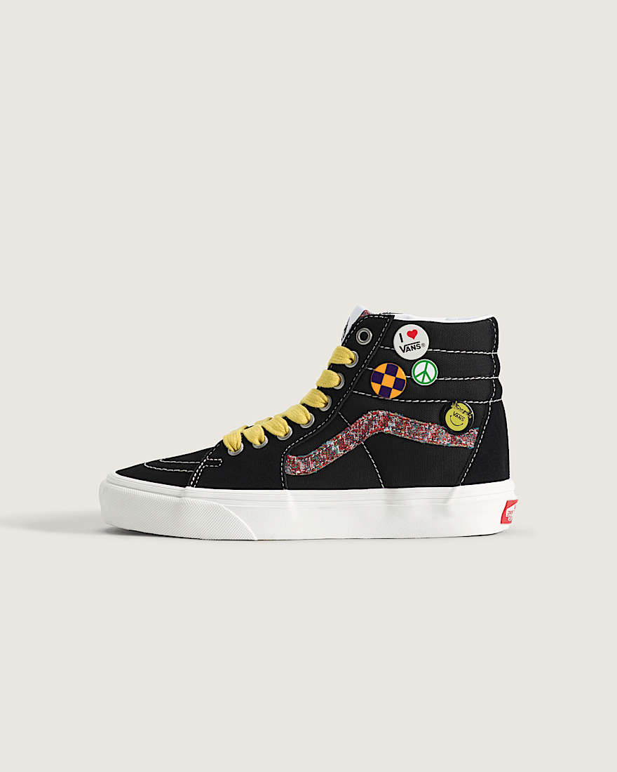 Big Kids Sk8Hi Shoe VANS Black  Marshmallow White HERO