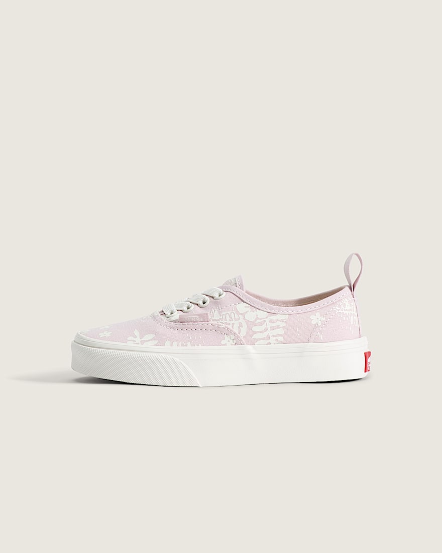 Little Kids Authentic Elastic Lace Shoe VANS Pale Petal Pink HERO
