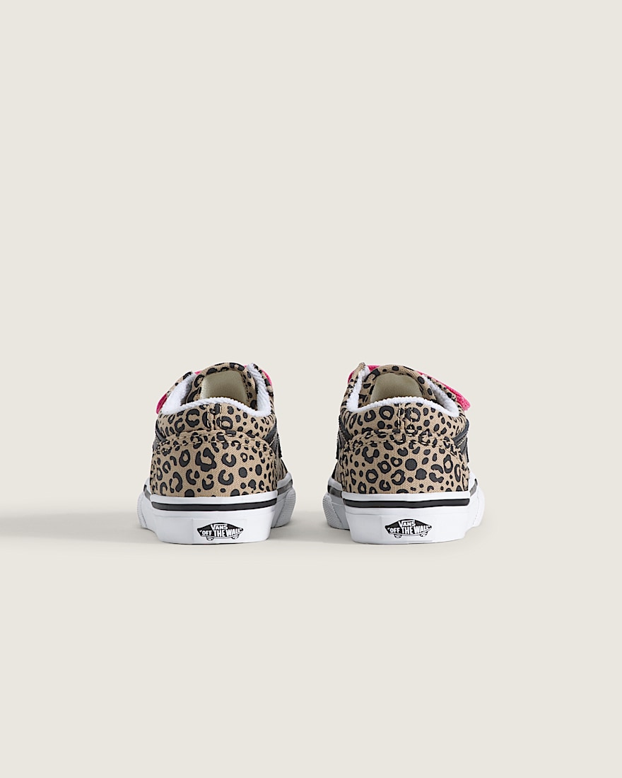 Toddler Old Skool V Shoe VANS Leopard Incense Beige Pink Velvet ALT3