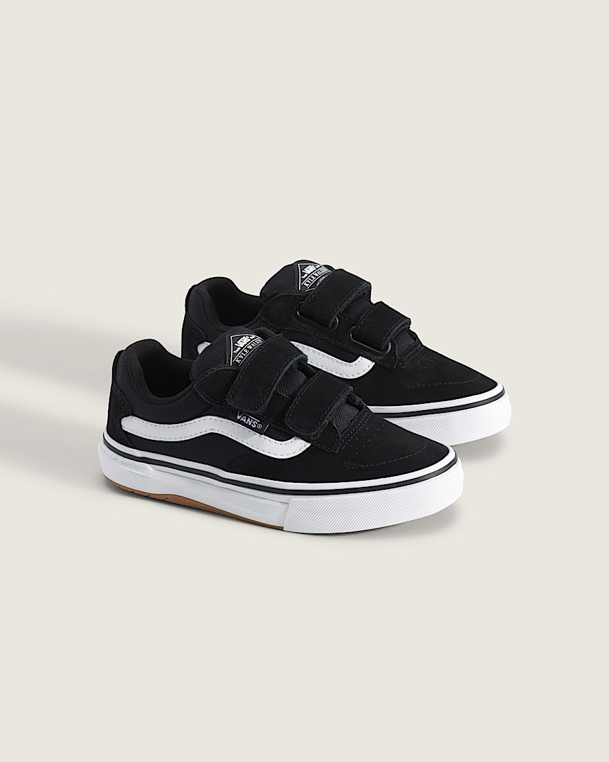 Little Kids Skate Kyle Walker Wafflecup V Shoe VANS Black White ALT1
