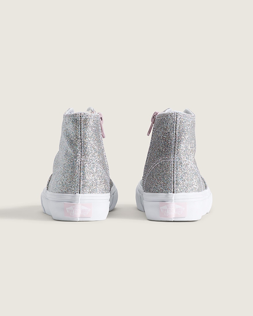 Little Kids Authentic Hi 20 Zip Shoe VANS Glitter Pale Petal Pink ALT3