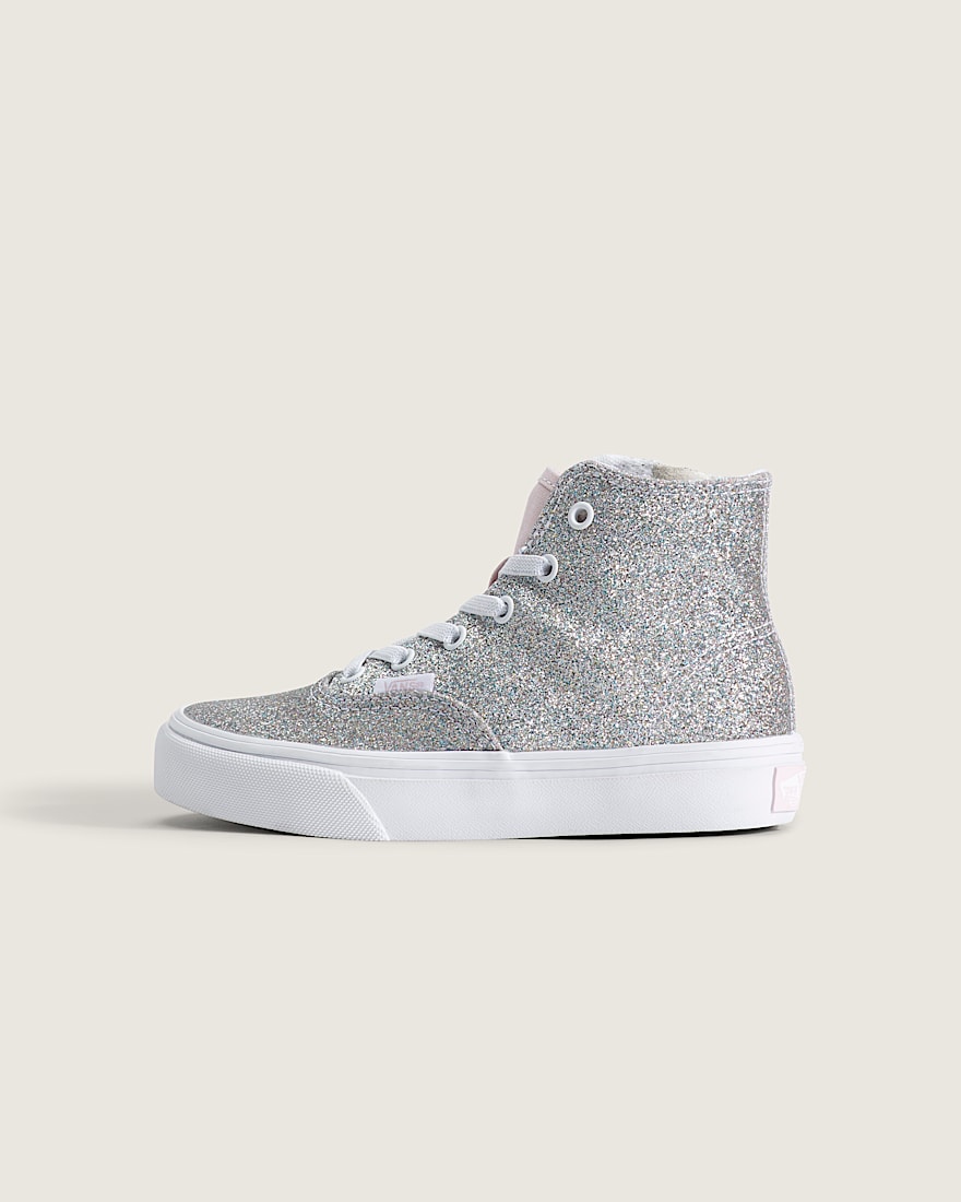 Little Kids Authentic Hi 20 Zip Shoe VANS Glitter Pale Petal Pink HERO