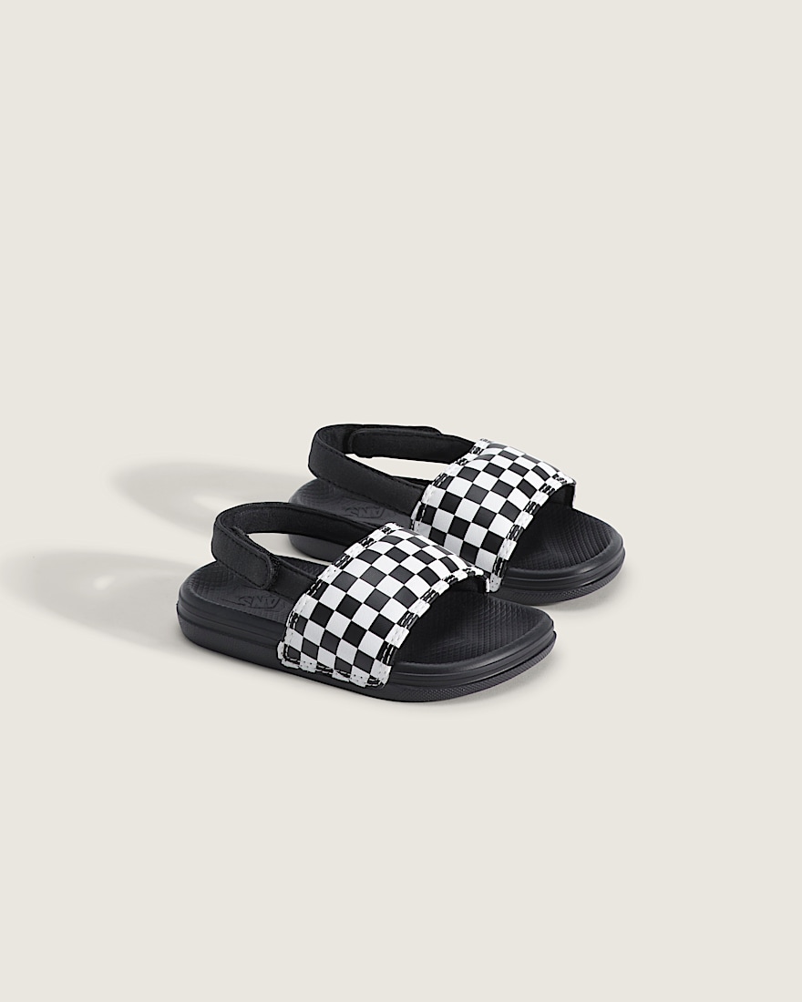 Toddler La Costa V Slide VANS Checkerboard Black  True White ALT1