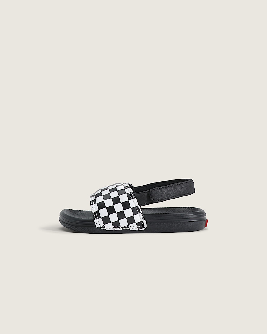 Toddler La Costa V Slide VANS Checkerboard Black  True White HERO