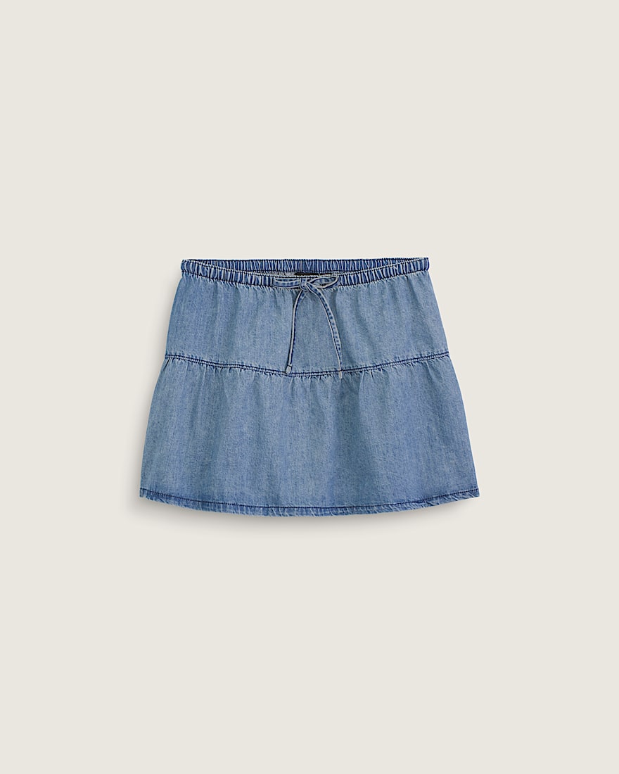 Francesca Denim Mini Skirt VANS Stonewash Blue HERO