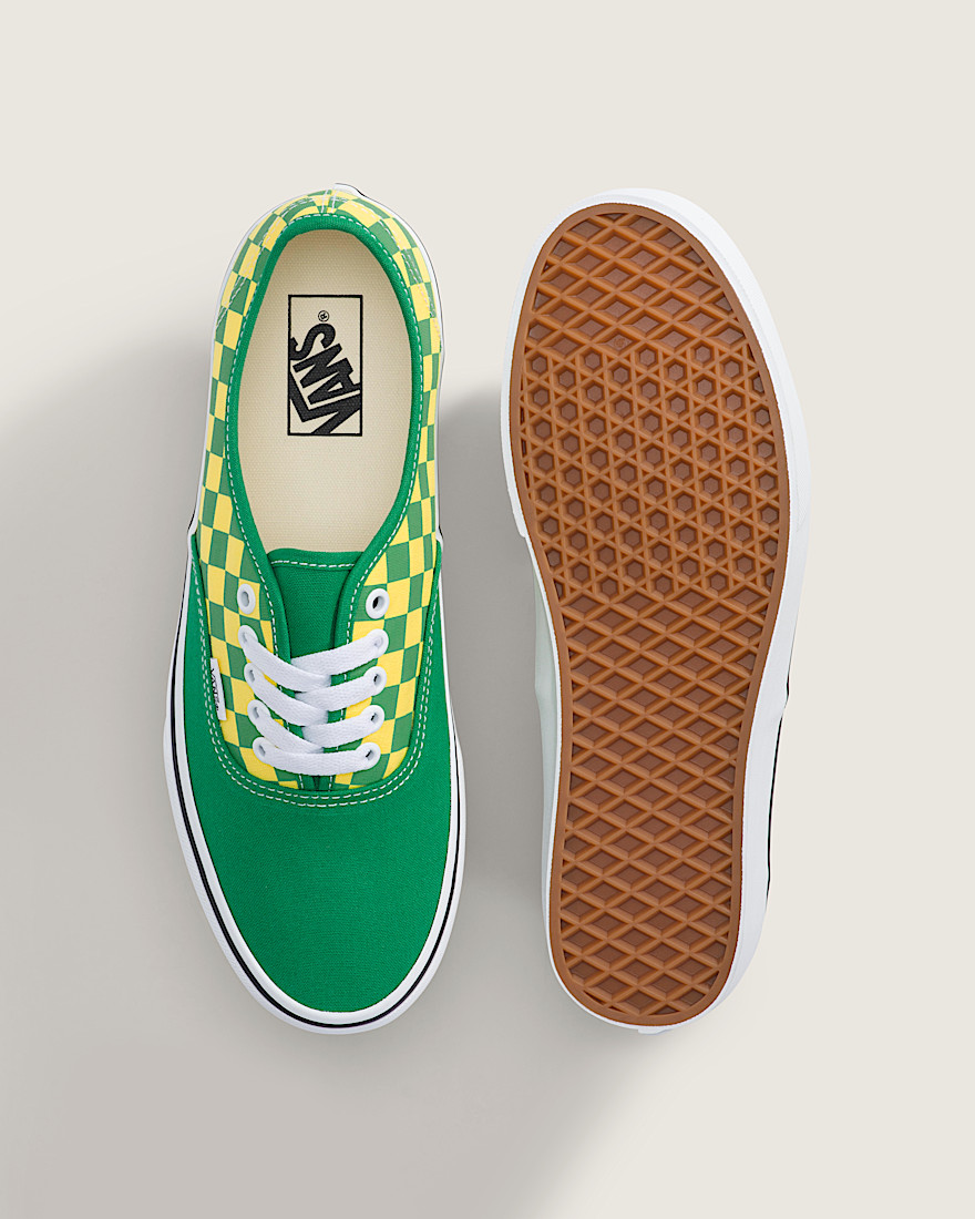 Authentic Shoe VANS Checkerboard Green Yellow ALT2