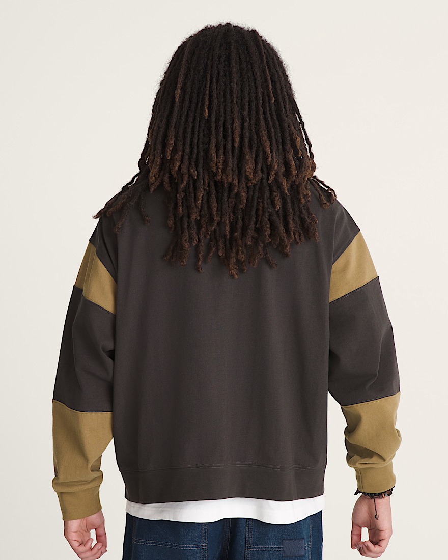 Retro Sport Mock Neck Full Zip VANS Faded Black ALT3