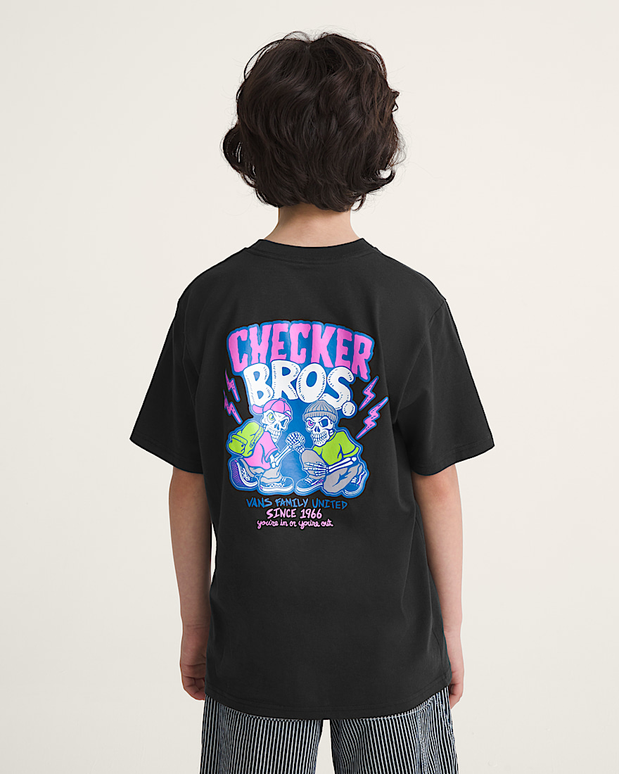 Kids Checker Bros TShirt VANS Black ALT3