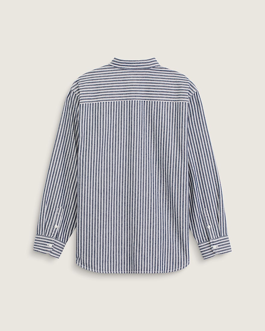 Lawson Stripe Long Sleeve Shirt VANS Parisian Night Blue ALT1