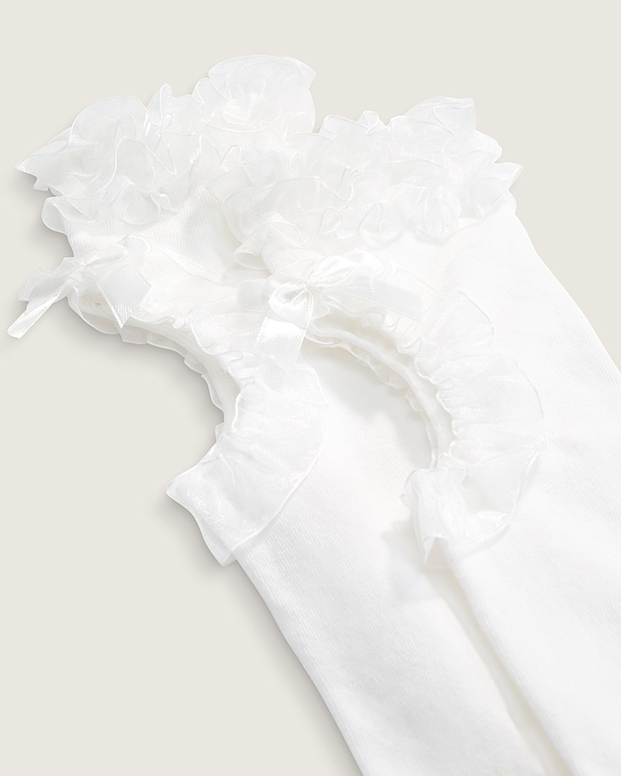 Vans X METAGIRL Ruffle Knee High Sock VANS MetaGirl Blanc De Blanc White ALT1