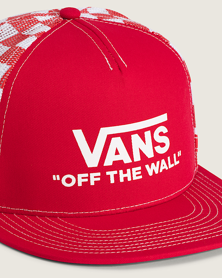 Vans Doren Approved Checkerboard Hat VANS Checkerboard Red ALT1