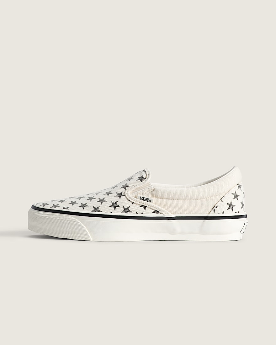 Premium Classic SlipOn Shoe VANS Marshmallow White  Black HERO