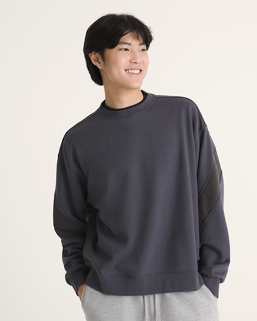 Retro Sport Crewneck Sweatshirt VANS Charcoal Grey ALT2