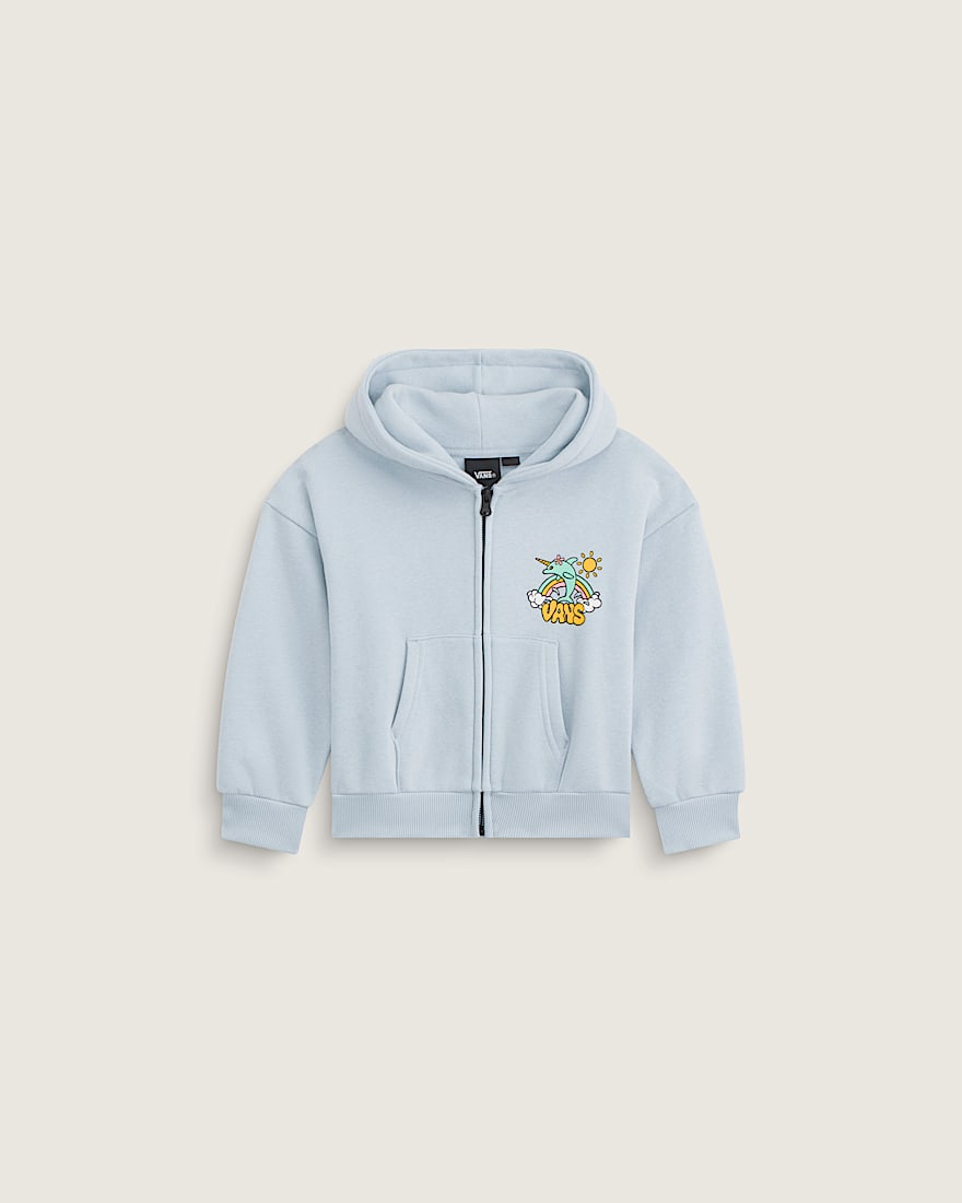 Little Kids Flippercorn Zip Hoodie VANS Soft Slate Blue ALT1