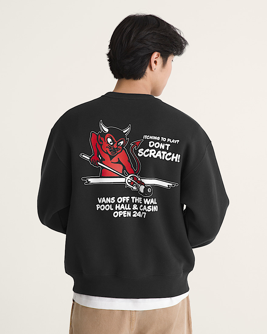 Old Scratch Crew Sweatshirt VANS Black ALT3
