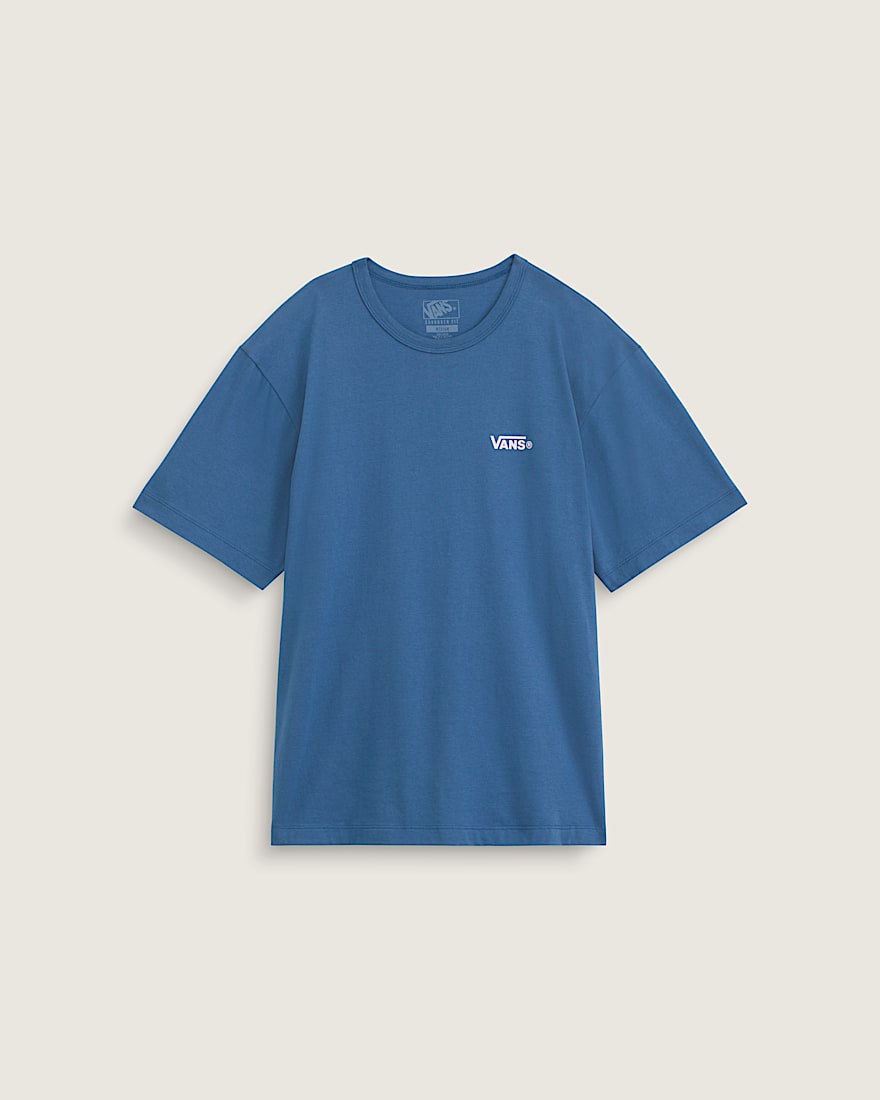 Left Chest Logo Shrunken TShirt VANS True Navy Blue HERO