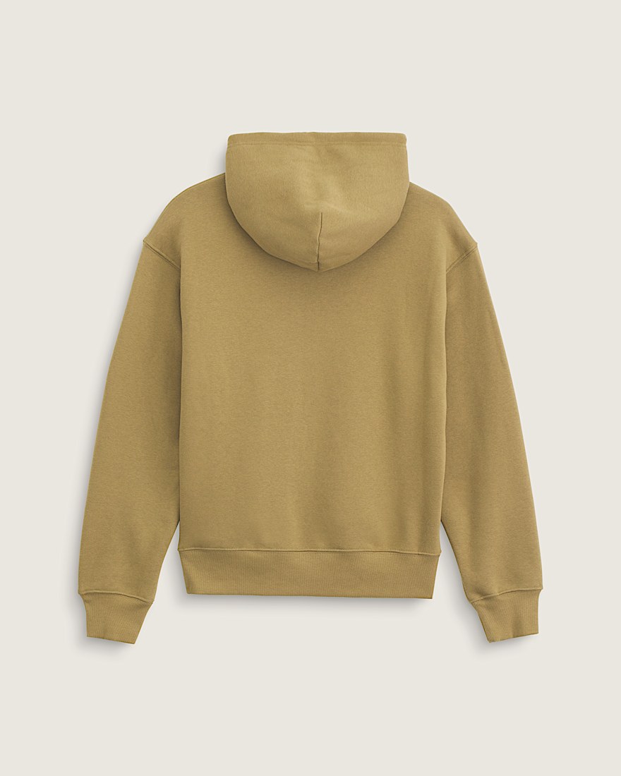 Stretch Logo Zip Hoodie VANS Olive Brown ALT1