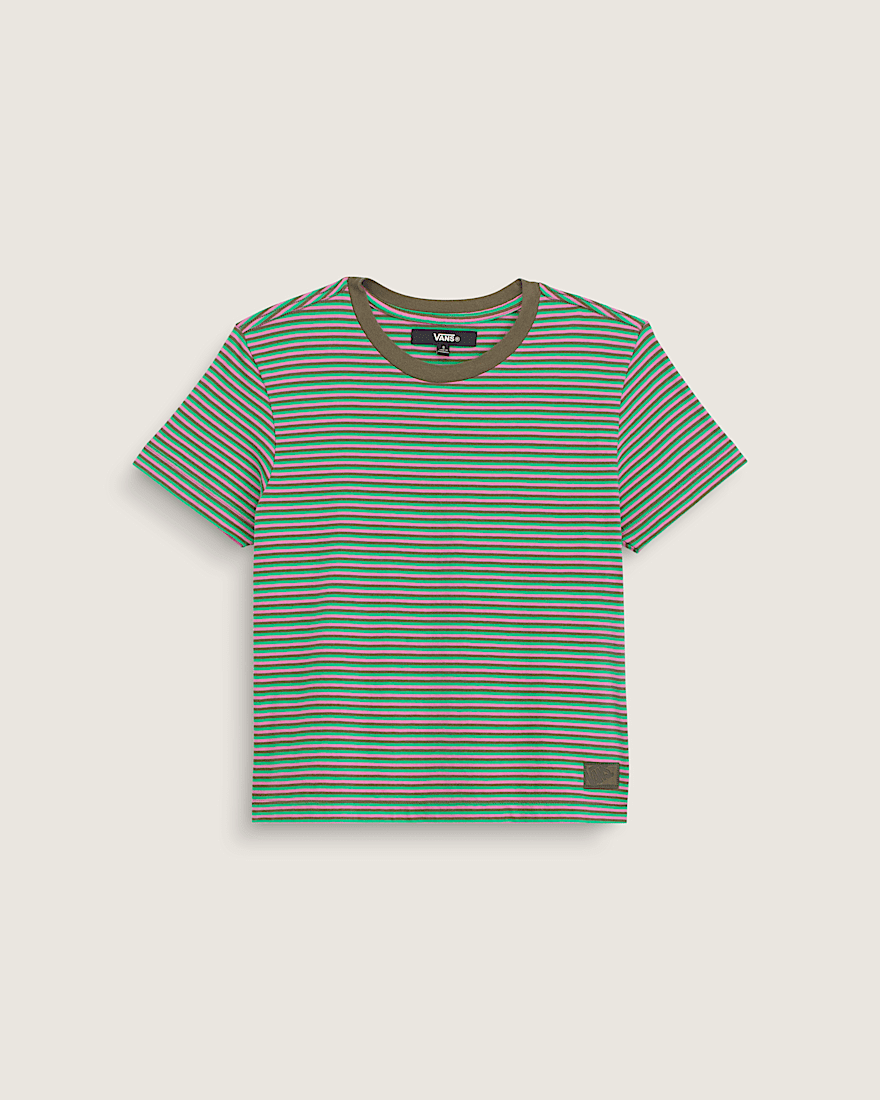 Salton Stripe Shirt VANS Mossy Olive Green HERO