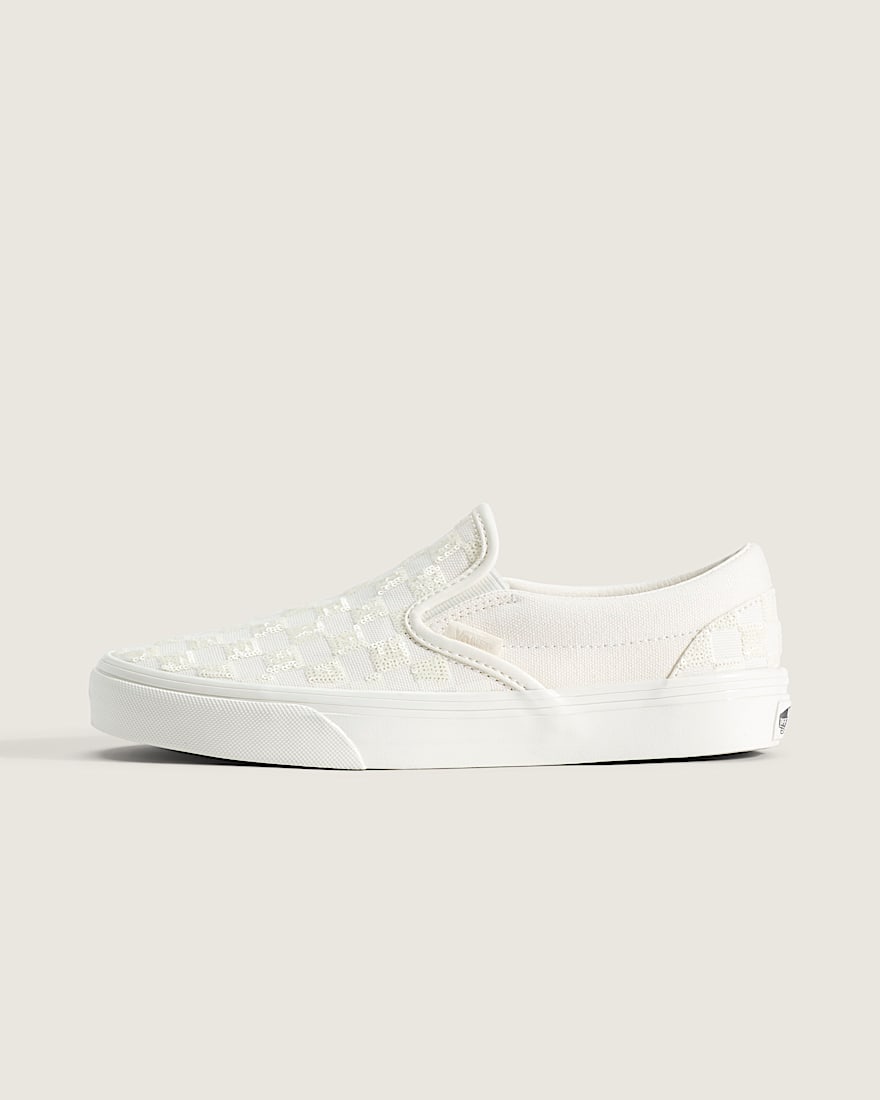 Classic SlipOn Checkerboard Shoe VANS Checkerboard White HERO