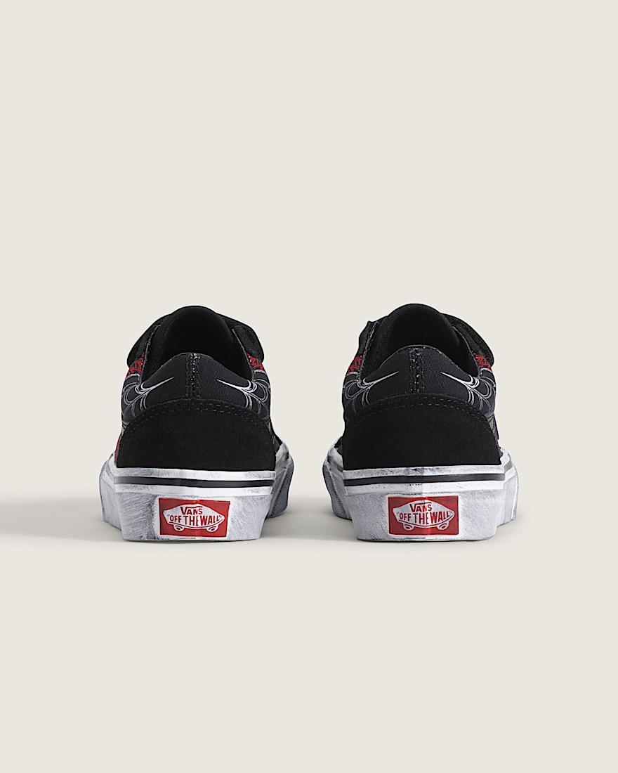 Little Kids Old Skool V Halloween Shoe VANS Black ALT3