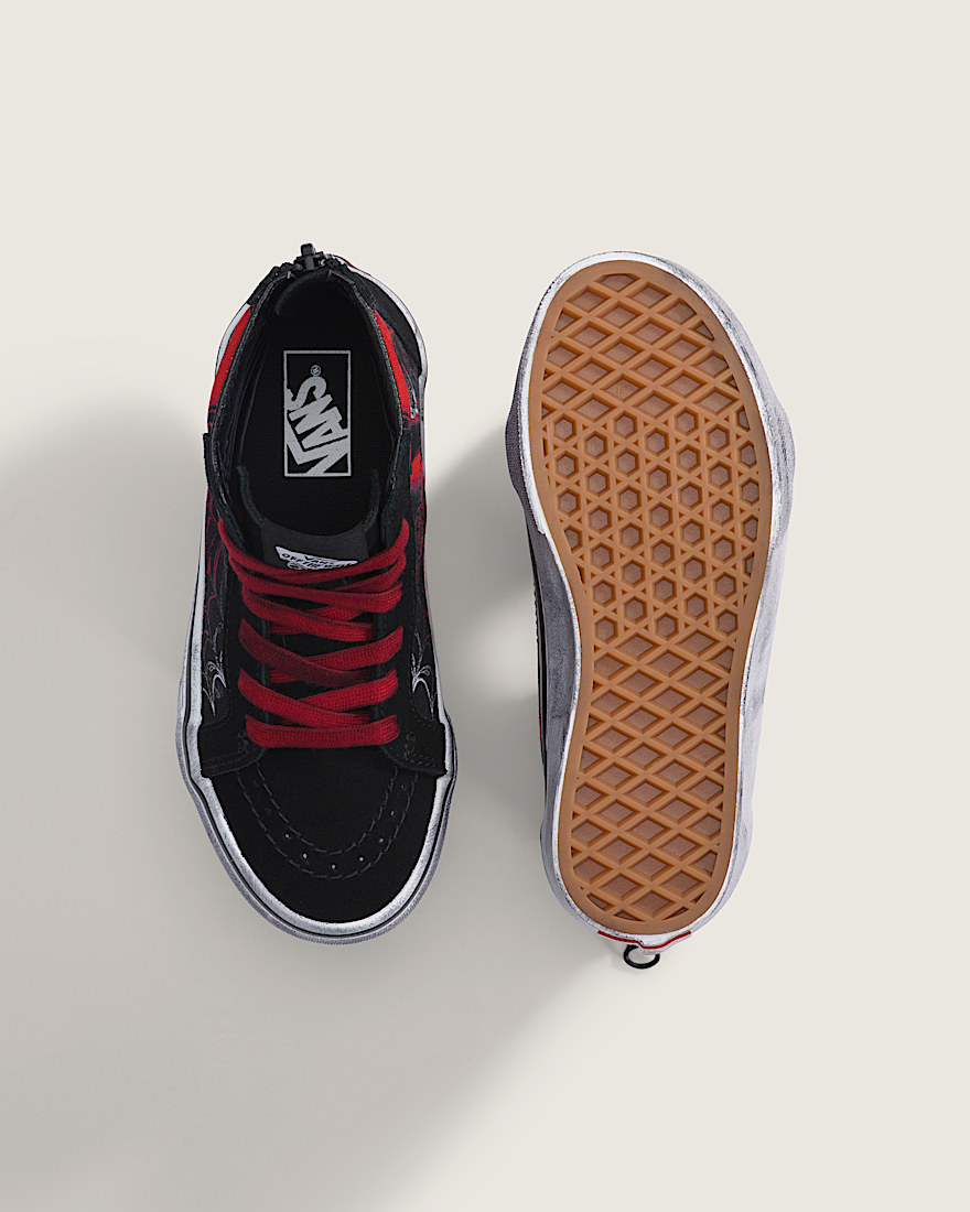 Little Kids Sk8Hi Zip Halloween Shoe VANS Black ALT2